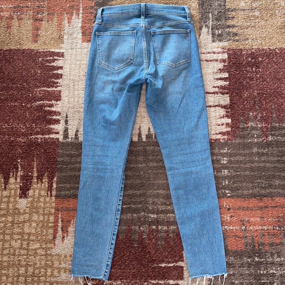 Madewell 10" High-Rise Skinny Blue jeans Raw Hem - Picture 6 of 10